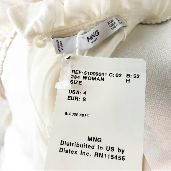 MANGO MNG SUIT  Romantic Pleated Tie Waist Top A94 - Picture 10 of 10